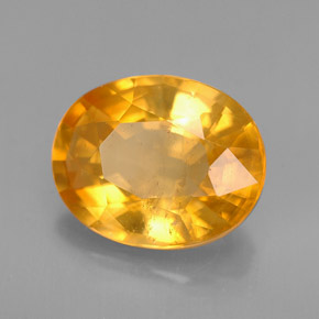 Calcite naturale arancione da 3,73 ct, taglio ovale, VS-SI