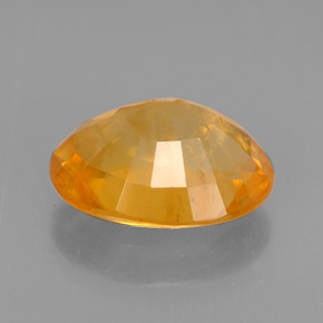 Calcite naturale arancione da 3,73 ct, taglio ovale, VS-SI