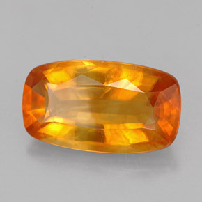 Calcite Giallo-arancione naturale da 4.95 ct, Taglio a cuscino, VS