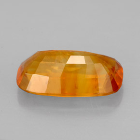 Calcite Giallo-arancione naturale da 4.95 ct, Taglio a cuscino, VS