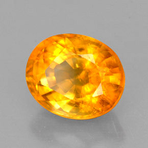 Calcite Giallo-arancione naturale da 2.33 ct, Taglio ovale, VS