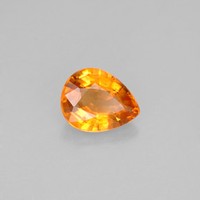 Calcite Giallo-arancione naturale da 0.76 ct, Forma a pera, VS