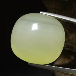 Calcite naturale verde da 34,18 ct, taglio a cuscino, traslucido