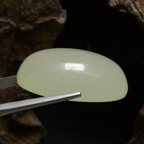 Calcite Verde grigiastro naturale da 42.56 ct, Taglio a cuscino, Traslucido