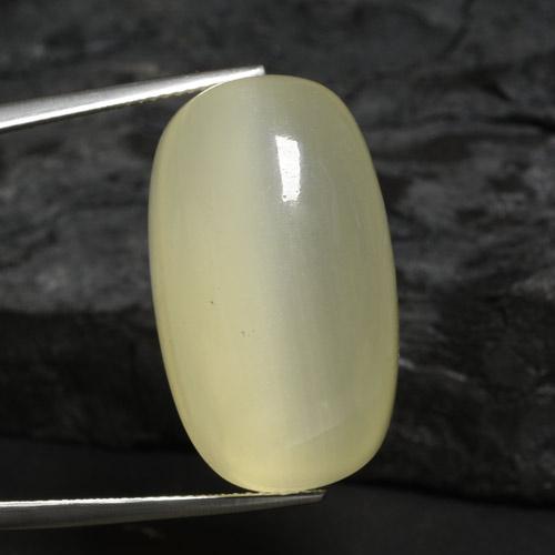 Calcite Giallo verdastro naturale da 61.33 ct, Taglio ovale, Traslucido