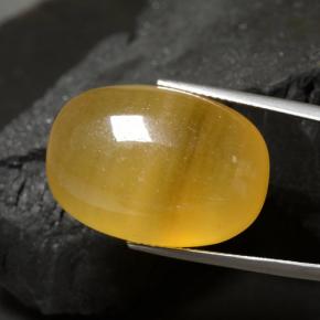 Calcite naturale arancione da 40,17 ct, taglio ovale, traslucido