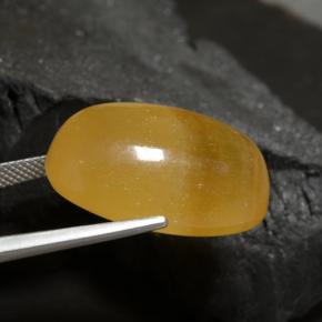 Calcite naturale arancione da 40,17 ct, taglio ovale, traslucido