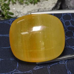 Calcite Arancione naturale da 100.93 ct, Taglio a cuscino, Traslucido