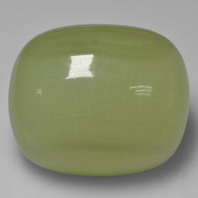 Calcite Verde giallastro naturale da 92.84 ct, Taglio a cuscino, Traslucido