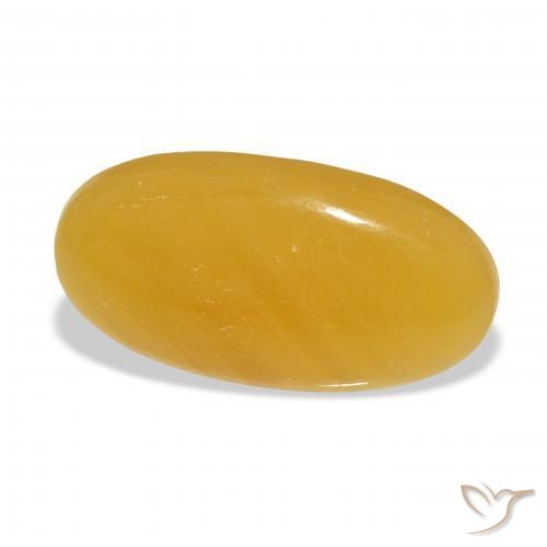 Calcite Arancione-Oro naturale da 27.29 ct, Ovale, Traslucido