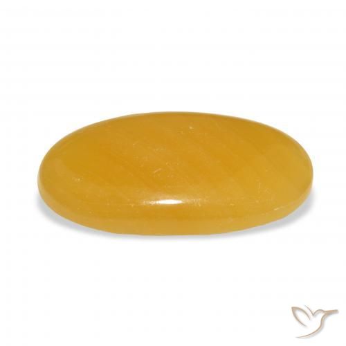 Calcite Arancione-Oro naturale da 27.29 ct, Ovale, Traslucido