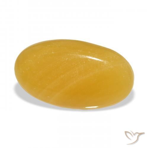 Calcite Arancione-Oro naturale da 25.97 ct, Ovale, Traslucido