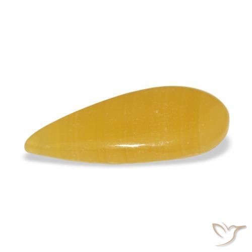 Calcite Arancione-Oro naturale da 8.33 ct, Forma a pera, Traslucido