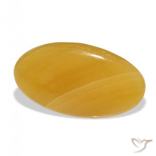 Calcite Arancione-Oro naturale da 40.50 ct, Ovale, Traslucido