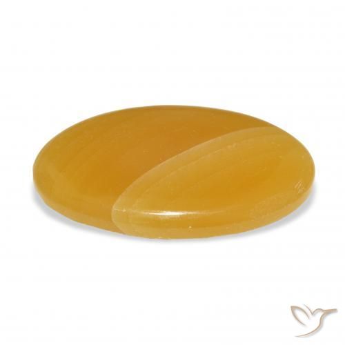 Calcite Arancione-Oro naturale da 40.50 ct, Ovale, Traslucido