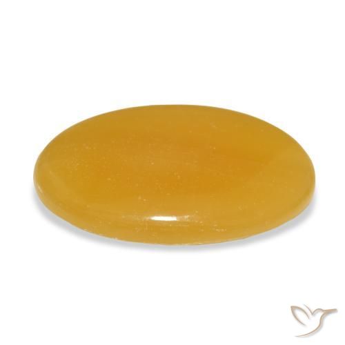 Calcite Arancione-Oro naturale da 32.11 ct, Ovale, Traslucido