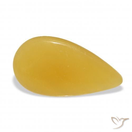 Calcite Arancione-Oro naturale da 13.24 ct, Forma a pera, Traslucido