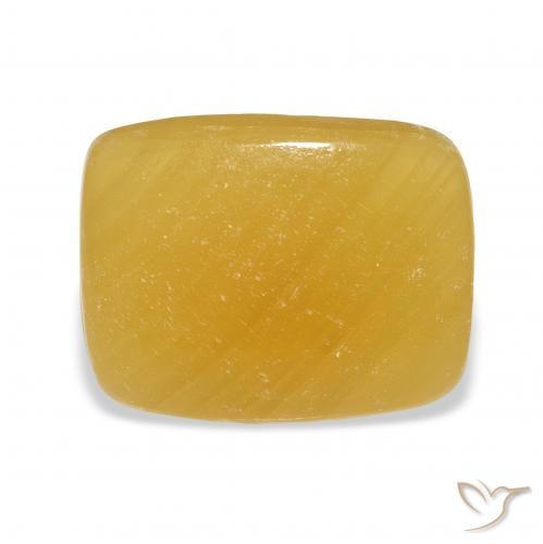 19.82ct Naturale Arancione-Oro Calcite, Cuscino, Traslucido