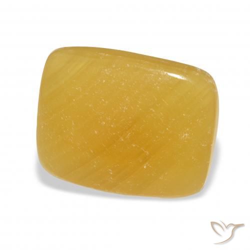Calcite Arancione-Oro naturale da 19.82 ct, Cuscino, Traslucido