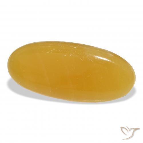 Calcite Arancione-Oro naturale da 33.28 ct, Ovale, Traslucido