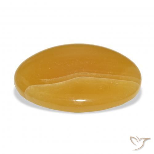 Calcite Arancione-Oro naturale da 48.69 ct, Ovale, Traslucido