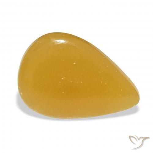 Calcite Arancione-Oro naturale da 27.87 ct, Forma a pera, Traslucido