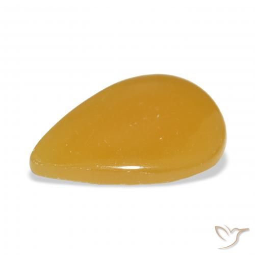Calcite Arancione-Oro naturale da 27.87 ct, Forma a pera, Traslucido