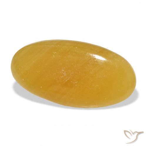 Calcite Arancione-Oro naturale da 32.34 ct, Ovale, Traslucido
