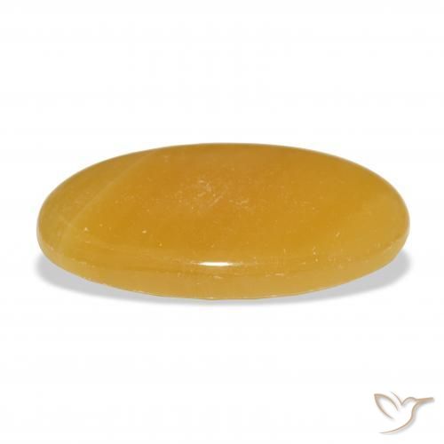 Calcite Arancione-Oro naturale da 32.34 ct, Ovale, Traslucido