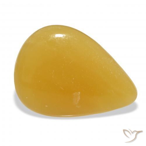 Calcite Arancione-Oro naturale da 29.16 ct, Forma a pera, Traslucido