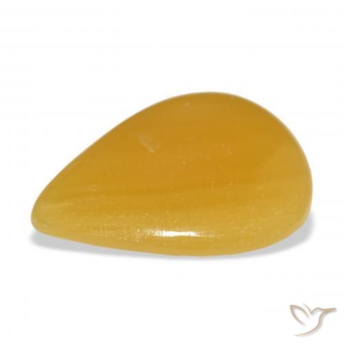 Calcite Arancione-Oro naturale da 29.16 ct, Forma a pera, Traslucido