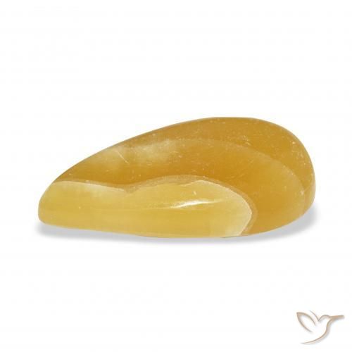 Calcite Arancione-Oro naturale da 13.68 ct, Forma a pera, Traslucido