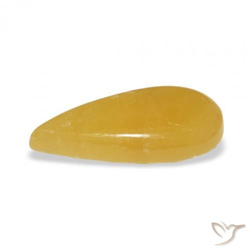 Calcite Arancione-Oro naturale da 6.42 ct, Forma a pera, Traslucido