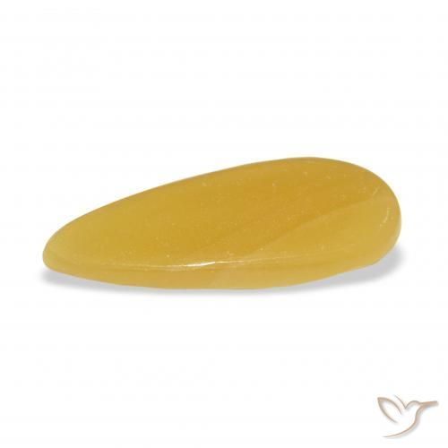Calcite Arancione-Oro naturale da 7.32 ct, Forma a pera, Traslucido