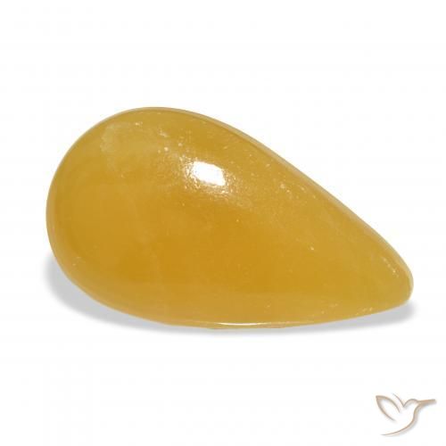 Calcite Arancione-Oro naturale da 21.41 ct, Forma a pera, Traslucido