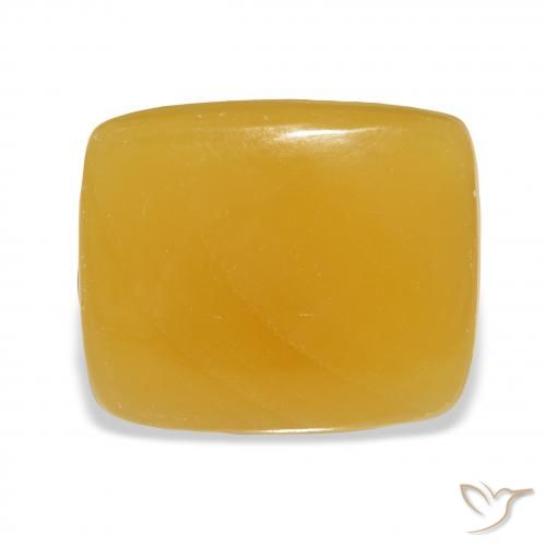 25.55ct Naturale Arancione-Oro Calcite, Cuscino, Traslucido