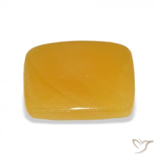 Calcite Arancione-Oro naturale da 25.55 ct, Cuscino, Traslucido