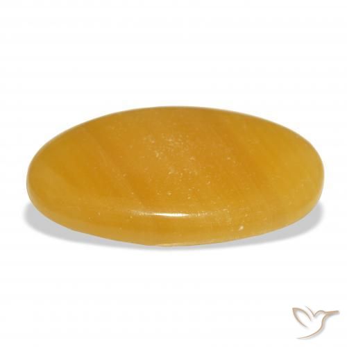 Calcite Arancione-Oro naturale da 45.38 ct, Ovale, Traslucido