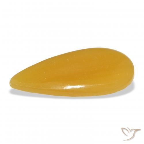 Calcite Arancione-Oro naturale da 25.95 ct, Forma a pera, Traslucido