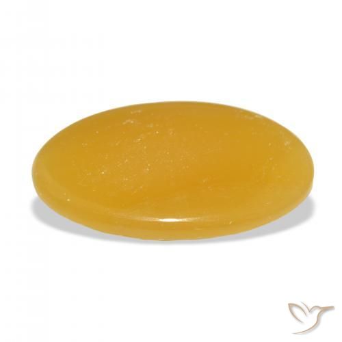 Calcite Arancione-Oro naturale da 33.20 ct, Ovale, Traslucido