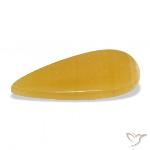 Calcite Arancione-Oro naturale da 23.53 ct, Forma a pera, Traslucido