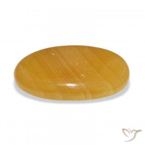 Calcite Arancione-Oro naturale da 40.55 ct, Ovale, Traslucido