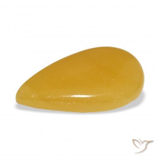 Calcite Arancione-Oro naturale da 15.89 ct, Forma a pera, Traslucido