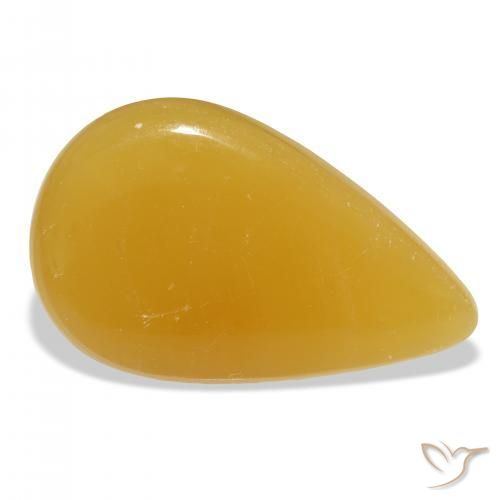 Calcite Arancione-Oro naturale da 44.94 ct, Forma a pera, Traslucido