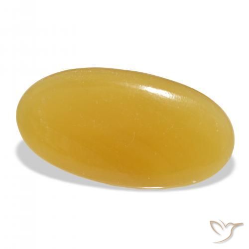 Calcite Arancione-Oro naturale da 34.58 ct, Ovale, Traslucido