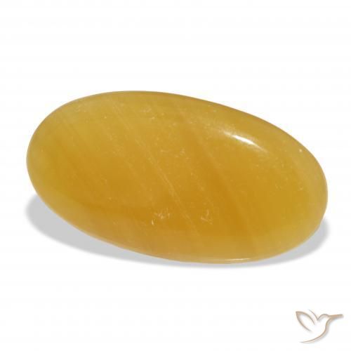 Calcite Arancione-Oro naturale da 40.31 ct, Ovale, Traslucido