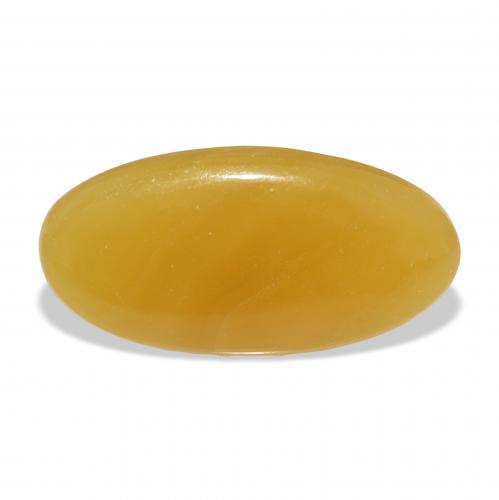39.08ct Naturale Arancione-Oro Calcite, Ovale, Traslucido