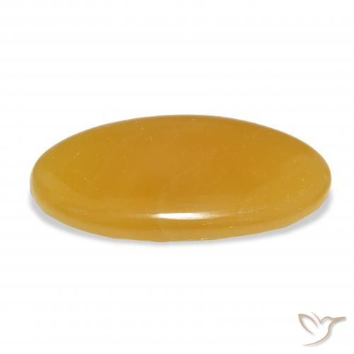 Calcite Arancione-Oro naturale da 39.08 ct, Ovale, Traslucido