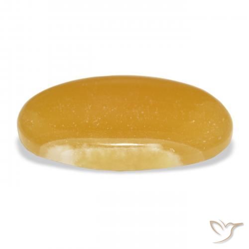 Calcite Arancione-Oro naturale da 29.14 ct, Ovale, Traslucido