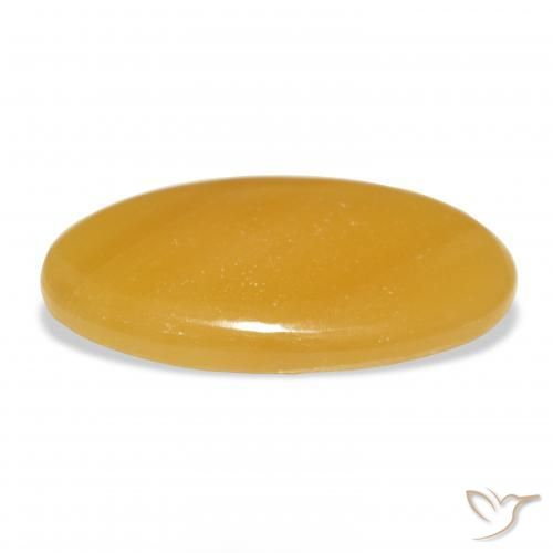 Calcite Arancione-Oro naturale da 33.36 ct, Ovale, Traslucido